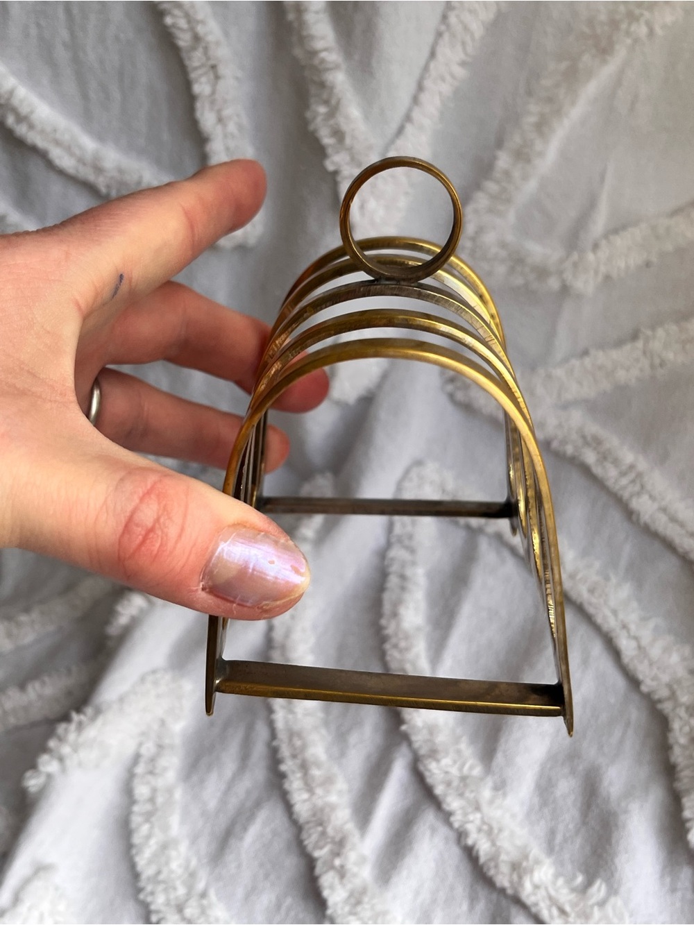 Antique Brass Toast Rack - Picture 3 of 6